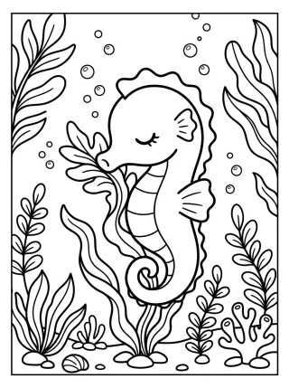 Caballito de Mar Durmiendo para colorir Desenho de Caballito de Mar Durmiendo para colorir e imprimir grátis