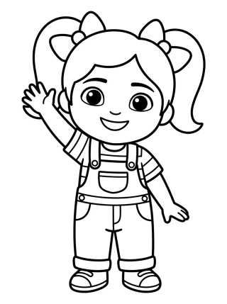 Gabby Saludando Alegremente para colorir Desenho de Gabby Saludando Alegremente para colorir e imprimir grátis