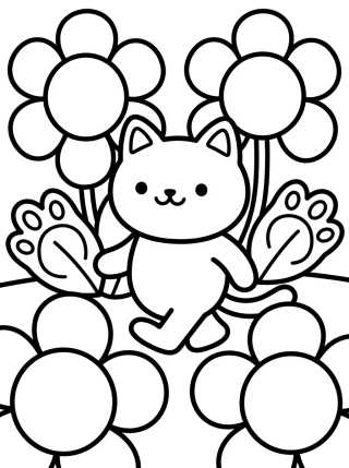 Gabby en el Jardín de los Gatitos para colorir Desenho de Gabby en el Jardín de los Gatitos para colorir e imprimir grátis