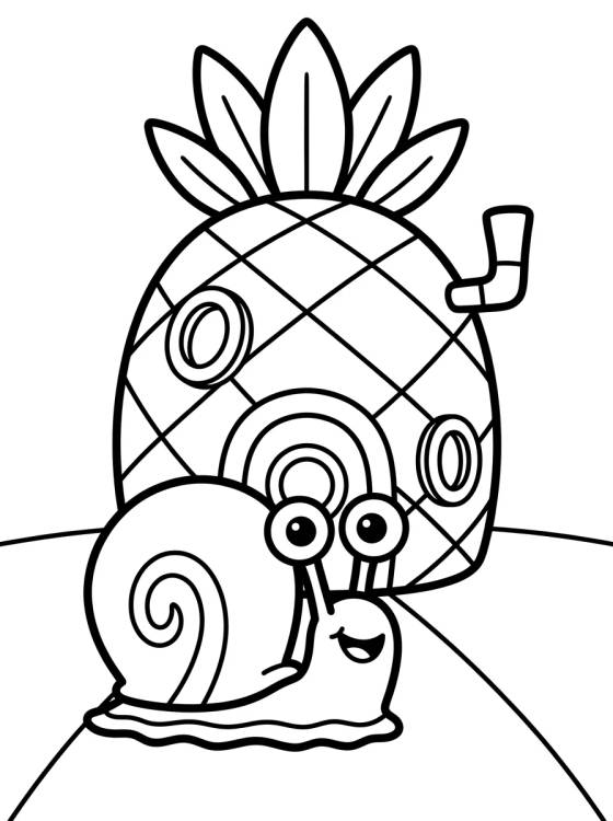Gary Feliz en Fondo de Bikini para colorir Desenho de Gary Feliz en Fondo de Bikini para colorir e imprimir grátis