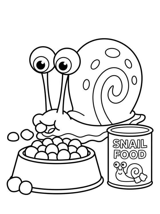 Gary el Caracol Comiendo para colorir Desenho de Gary el Caracol Comiendo para colorir e imprimir grátis