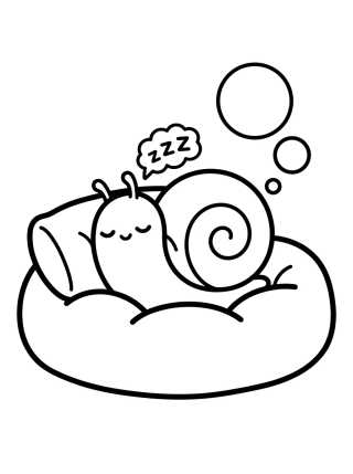 Gary el Caracol Tierno Durmiendo para colorir Desenho de Gary el Caracol Tierno Durmiendo para colorir e imprimir grátis