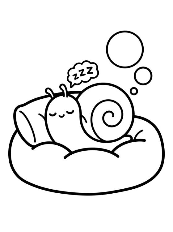 Gary el Caracol Tierno Durmiendo para colorir Desenho de Gary el Caracol Tierno Durmiendo para colorir e imprimir grátis