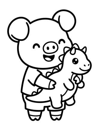 Coleção de desenhos para colorir: Dibujos de George Pig para Colorear