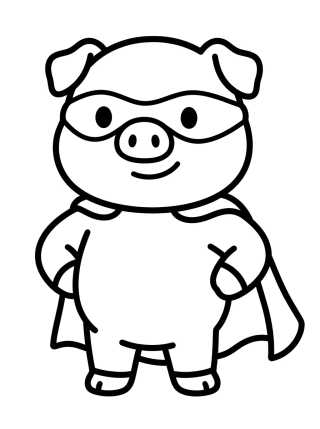 George Pig de Superhéroe para colorir Desenho de George Pig de Superhéroe para colorir e imprimir grátis