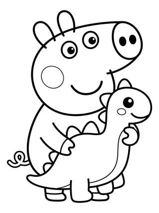 Coleção de desenhos para colorir: Dibujos de George Pig para Colorear