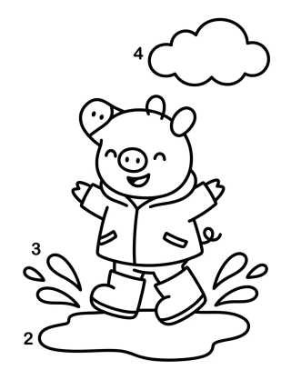 George Pig Saltando en Charcos de Lodo para colorir Desenho de George Pig Saltando en Charcos de Lodo para colorir e imprimir grátis