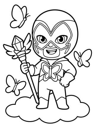 Hawk Moth Chibi Sonriente para colorir Desenho de Hawk Moth Chibi Sonriente para colorir e imprimir grátis