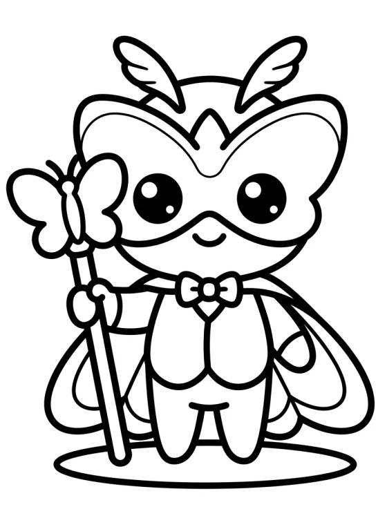 Hawk Moth Chibi Tierno para colorir Desenho de Hawk Moth Chibi Tierno para colorir e imprimir grátis