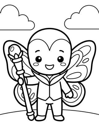 Hawk Moth con Cetro de Poder para colorir Desenho de Hawk Moth con Cetro de Poder para colorir e imprimir grátis