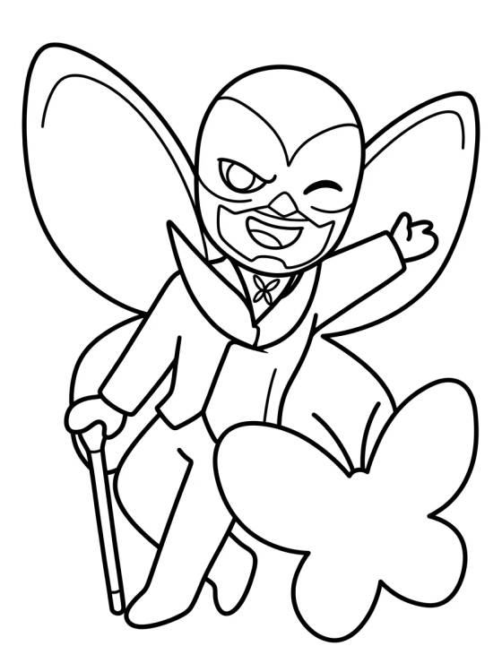 Hawk Moth en Pose Divertida para colorir Desenho de Hawk Moth en Pose Divertida para colorir e imprimir grátis