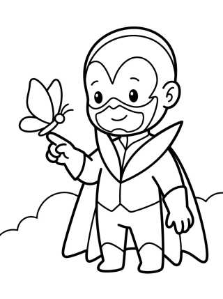 Hawk Moth Tierno con Mariposa Akuma para colorir Desenho de Hawk Moth Tierno con Mariposa Akuma para colorir e imprimir grátis