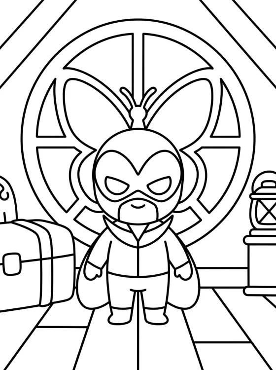 Hawk Moth en la Ventana Secreta para colorir Desenho de Hawk Moth en la Ventana Secreta para colorir e imprimir grátis