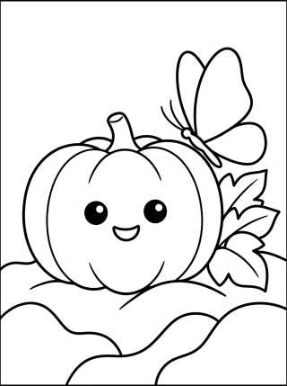 Calabaza Sonriente para colorir Desenho de Calabaza Sonriente para colorir e imprimir grátis
