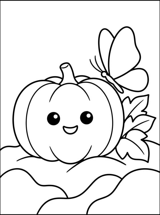 Calabaza Sonriente para colorir Desenho de Calabaza Sonriente para colorir e imprimir grátis