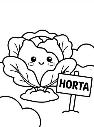 Lechuga Tierna en el Huerto para colorir Desenho de Lechuga Tierna en el Huerto para colorir e imprimir grátis