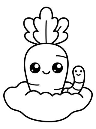 Coleção de desenhos para colorir: Huerto Divertido para Colorear