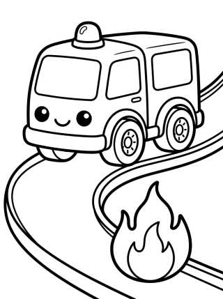 Camión de Bomberos Súper Lindo para colorir Desenho de Camión de Bomberos Súper Lindo para colorir e imprimir grátis