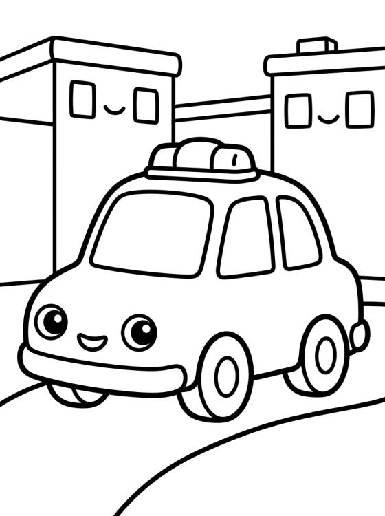 Patrulla de Policía Kawaii para colorir Desenho de Patrulla de Policía Kawaii para colorir e imprimir grátis