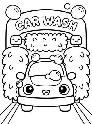 Lavado de Autos Divertido para colorir Desenho de Lavado de Autos Divertido para colorir e imprimir grátis