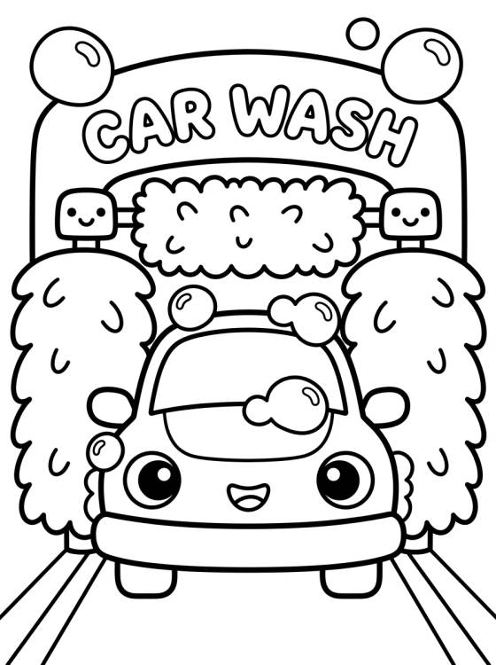 Lavado de Autos Divertido para colorir Desenho de Lavado de Autos Divertido para colorir e imprimir grátis