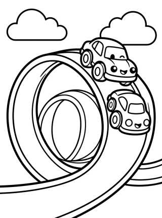 Looping Radical en la Pista para colorir Desenho de Looping Radical en la Pista para colorir e imprimir grátis