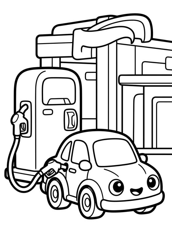 Gasolinera Hot Wheels para colorir Desenho de Gasolinera Hot Wheels para colorir e imprimir grátis