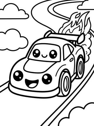 Carrito de Carreras Hot Wheels Tierno para colorir Desenho de Carrito de Carreras Hot Wheels Tierno para colorir e imprimir grátis