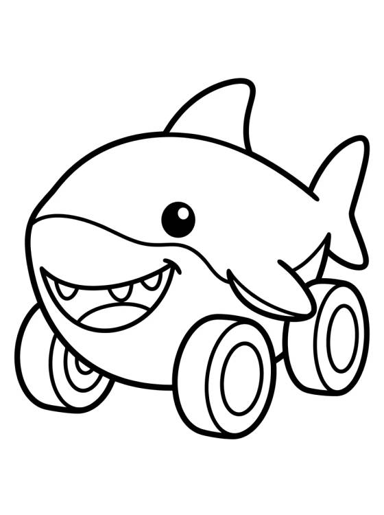 Coche Tiburón Hot Wheels para colorir Desenho de Coche Tiburón Hot Wheels para colorir e imprimir grátis