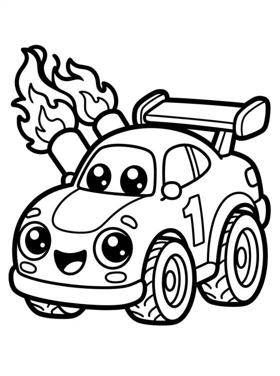 Coche de Carreras Hot Wheels para colorir Desenho de Coche de Carreras Hot Wheels para colorir e imprimir grátis