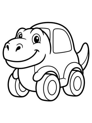 Coche Dinosaurio Hot Wheels para colorir Desenho de Coche Dinosaurio Hot Wheels para colorir e imprimir grátis
