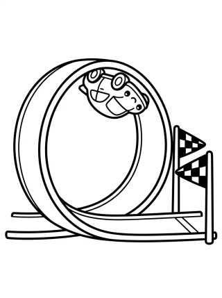 Hot Wheels Haciendo Loop Radical para colorir Desenho de Hot Wheels Haciendo Loop Radical para colorir e imprimir grátis