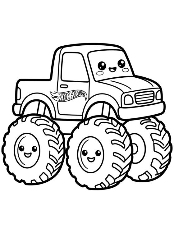 Monster Truck Hot Wheels para colorir Desenho de Monster Truck Hot Wheels para colorir e imprimir grátis