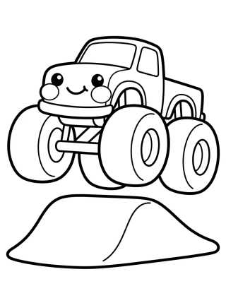Monster Truck Hot Wheels Amigable para colorir Desenho de Monster Truck Hot Wheels Amigable para colorir e imprimir grátis