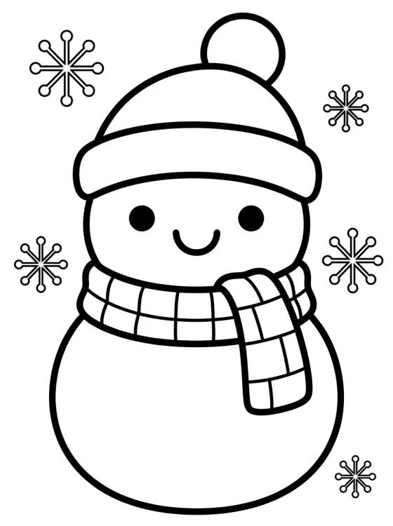 Muñeco de Nieve Sonriente para colorir Desenho de Muñeco de Nieve Sonriente para colorir e imprimir grátis