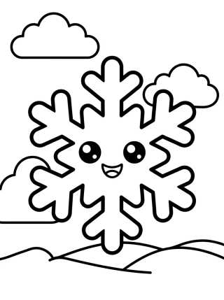 Copo de Nieve Feliz para colorir Desenho de Copo de Nieve Feliz para colorir e imprimir grátis