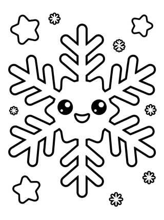 Copo de Nieve Sonriente para colorir Desenho de Copo de Nieve Sonriente para colorir e imprimir grátis