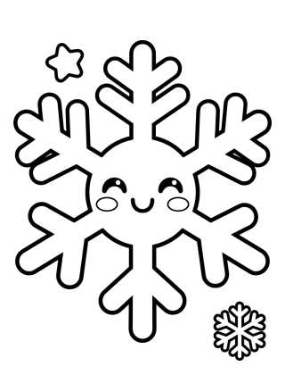 Copo de Nieve Sonriente para colorir Desenho de Copo de Nieve Sonriente para colorir e imprimir grátis