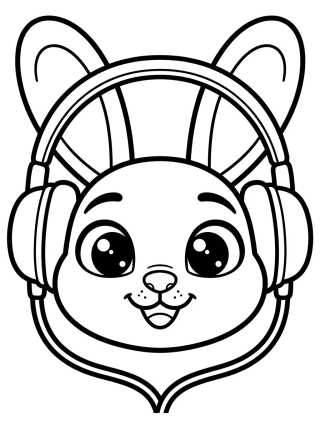 Judy Hopps con Auriculares para colorir Desenho de Judy Hopps con Auriculares para colorir e imprimir grátis
