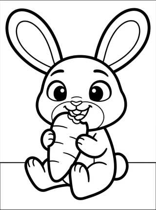 Judy Hopps Comiendo una Zanahoria para colorir Desenho de Judy Hopps Comiendo una Zanahoria para colorir e imprimir grátis