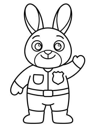 Judy Hopps Policía Sonriente para colorir Desenho de Judy Hopps Policía Sonriente para colorir e imprimir grátis