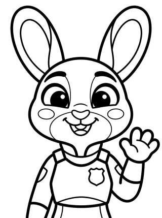 Judy Hopps Policía Sonriente para colorir Desenho de Judy Hopps Policía Sonriente para colorir e imprimir grátis