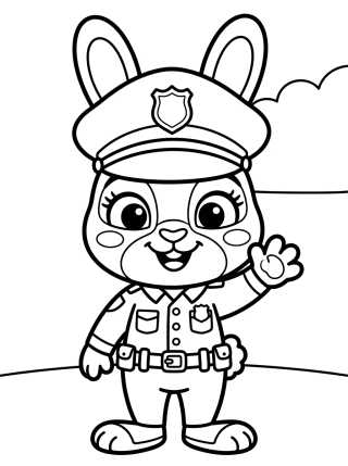 Judy Hopps Policía Sonriente para colorir Desenho de Judy Hopps Policía Sonriente para colorir e imprimir grátis