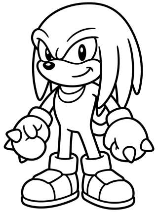 Coleção de desenhos para colorir: Dibujos de Knuckles para Colorear