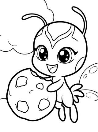 Tikki y su Galleta Favorita para colorir Desenho de Tikki y su Galleta Favorita para colorir e imprimir grátis