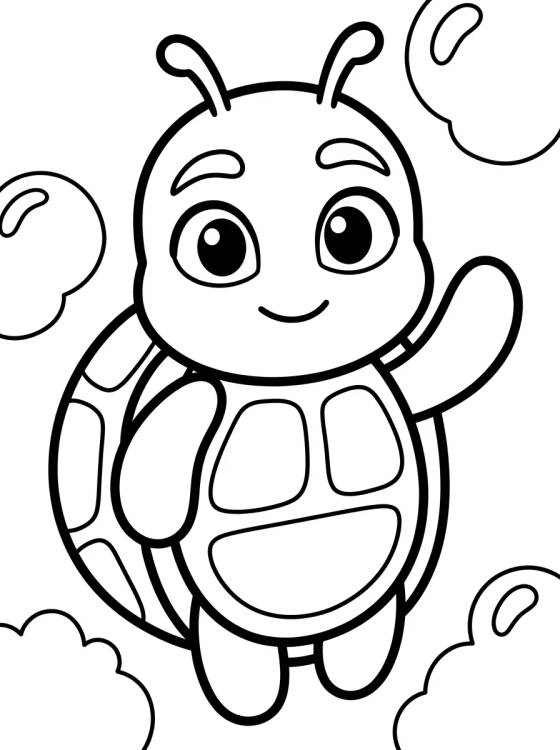 Wayzz o Kwami de la Tortuga para colorir Desenho de Wayzz o Kwami de la Tortuga para colorir e imprimir grátis