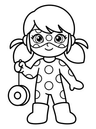 Ladybug con su Yoyo Mágico para colorir Desenho de Ladybug con su Yoyo Mágico para colorir e imprimir grátis