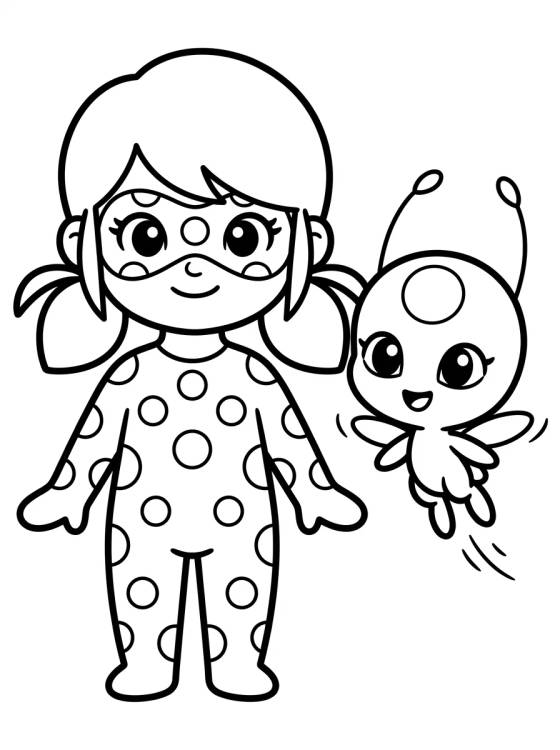 Ladybug y Tikki Tiernas para colorir Desenho de Ladybug y Tikki Tiernas para colorir e imprimir grátis