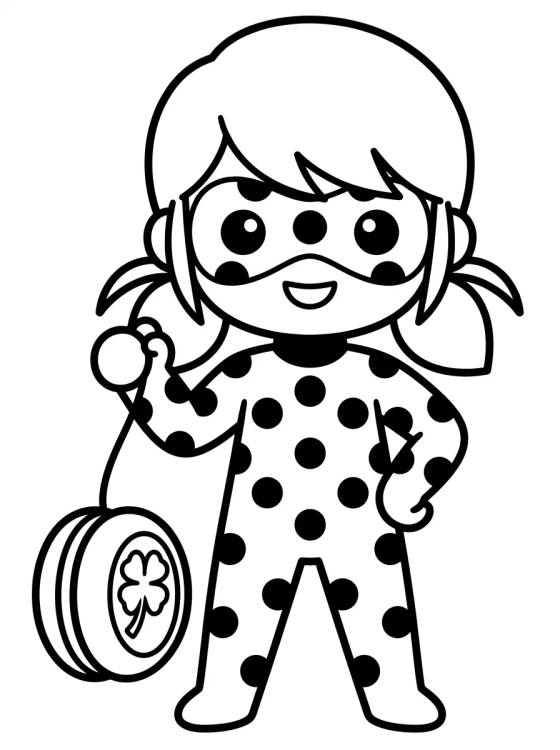 Ladybug en Pose de Heroína para colorir Desenho de Ladybug en Pose de Heroína para colorir e imprimir grátis