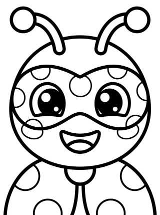 Cara Tierna de Ladybug para colorir Desenho de Cara Tierna de Ladybug para colorir e imprimir grátis